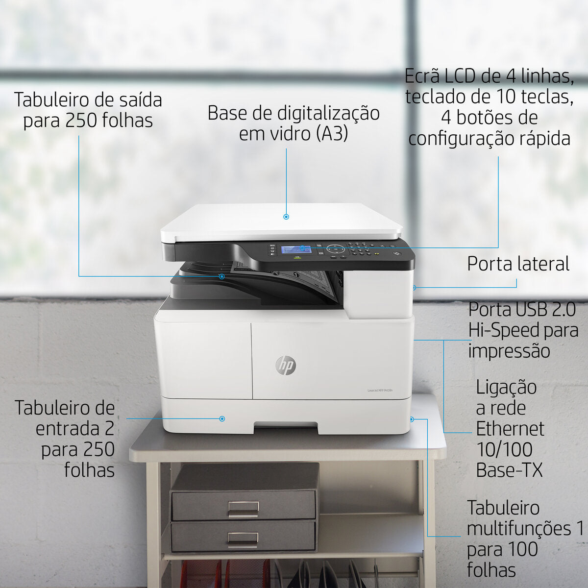 FOTOCOP. HP MFP MONO A3 M438n (22PPM)