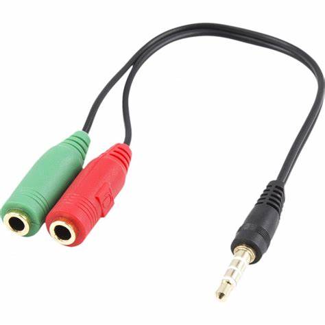 Cabo adaptador de áudio Jack 3,5
