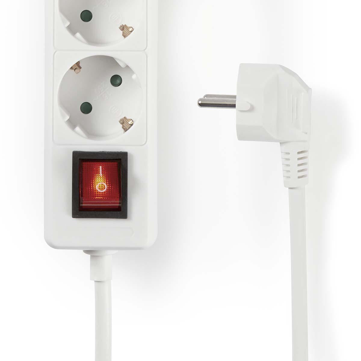 Extensão com 6 tomadas 230 V 50/60 Hz |3680 W/ Interruptor EXSO630F2WT