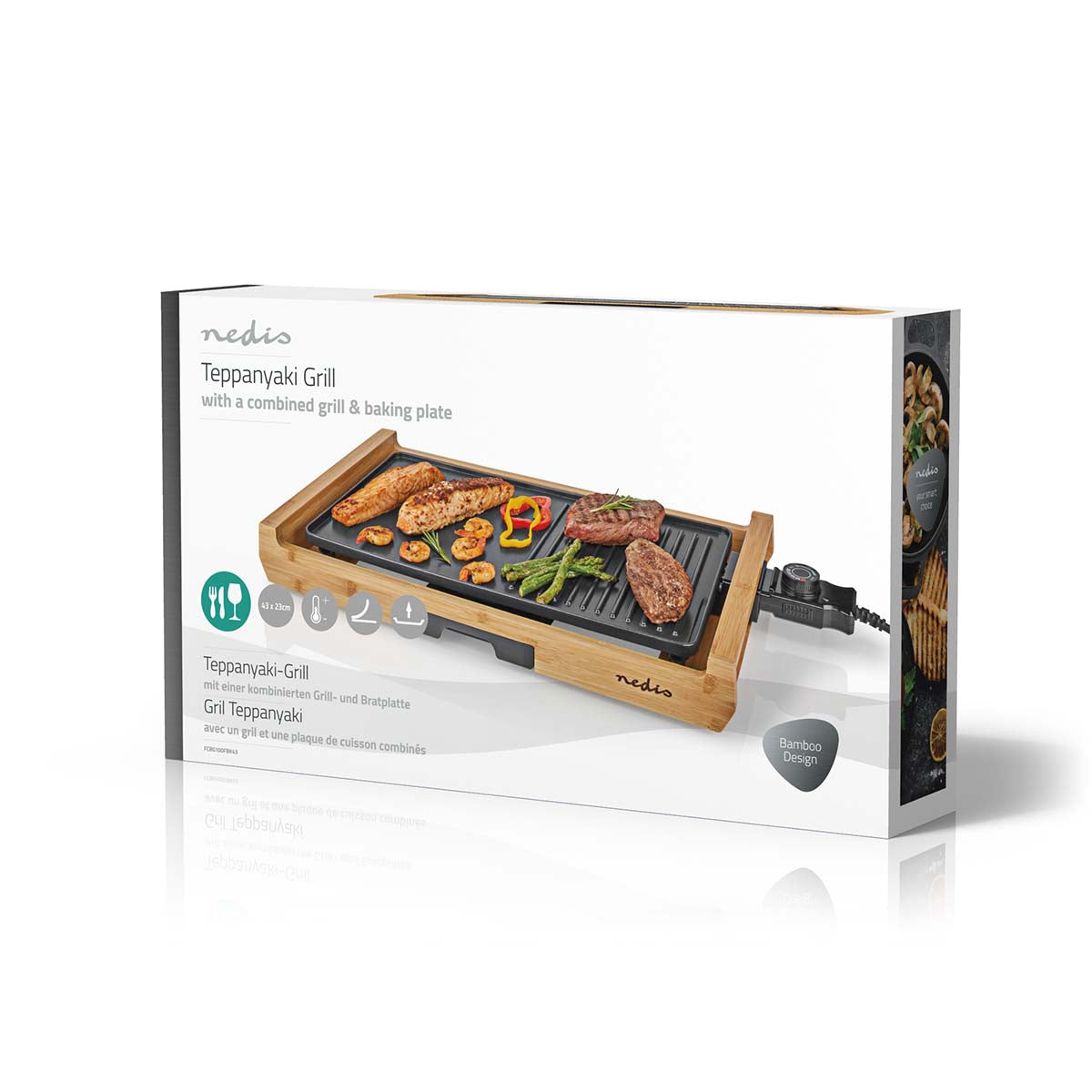 Grelhador de Mesa Teppanyaki NEDIS 43cm X 23cm4