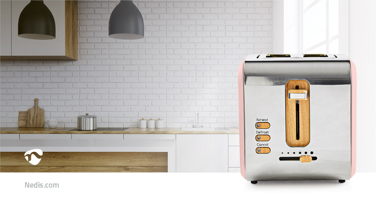 Torradeira 2 Ranhuras Nedis Soft Touch - Rosa