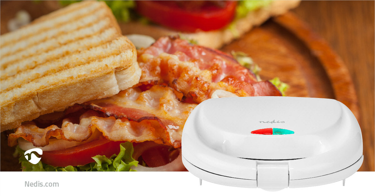 Sanduicheira - Tostadeira | 800 W | 20,5 x 12 cm | Plástico KASM100WT