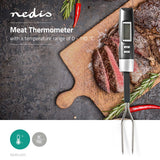 Termômetro de Carne Configurações de temperatura KATH108GY | Visor LCD | 0 - 110 °C | Prata negra