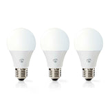 Lâmpada LED Branco Qt e Frio|Pack 3|Wi-Fi|E27|806 lm|9 W