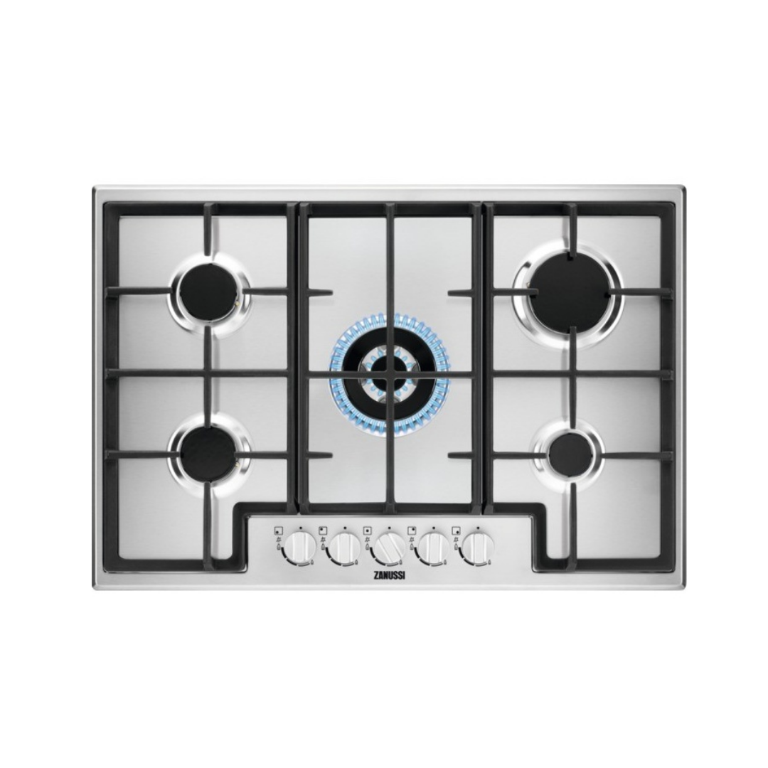 ZANUSSI PLACA ENCASTRAR GÁS 5 BOCAS 75 CM-ZGH76524XS