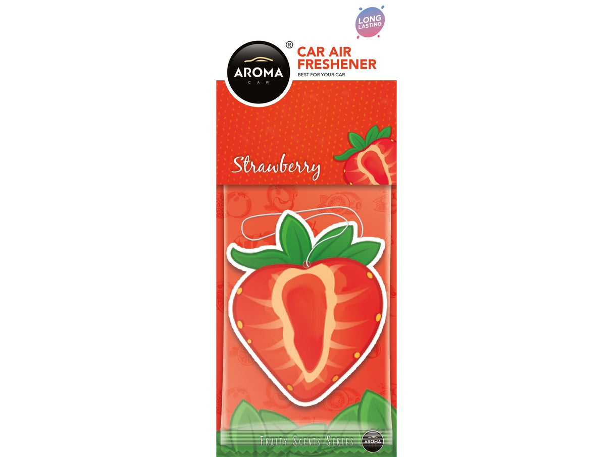 Ambientador de Carro Aroma Car Cellulose Hanging Strawberry