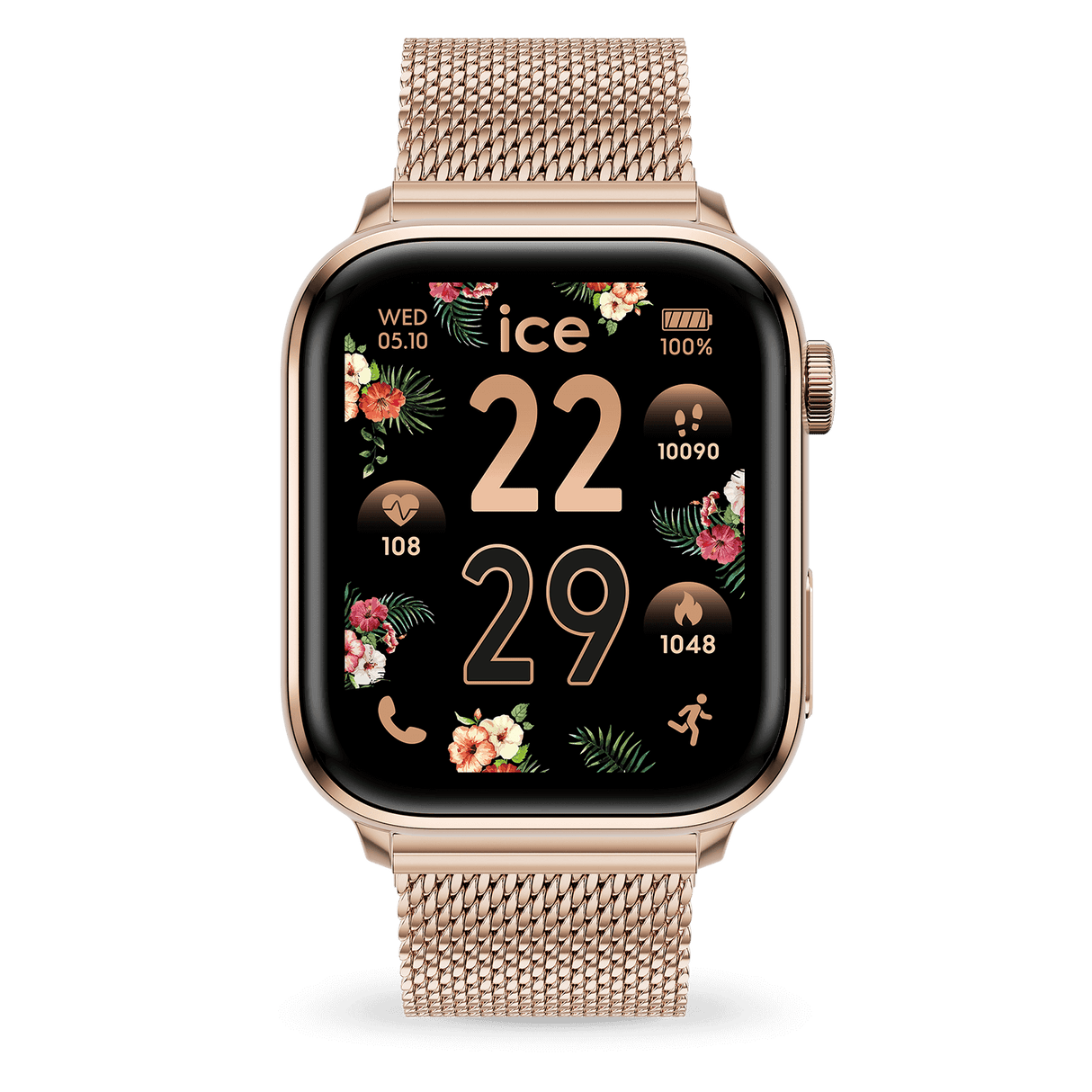 ICE smart 3.0 retangular 1.78 Milanês Rosa-Ouro