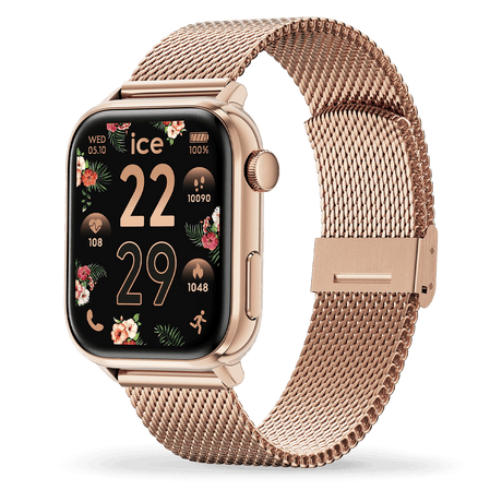 ICE smart 3.0 retangular 1.78 Milanês Rosa-Ouro
