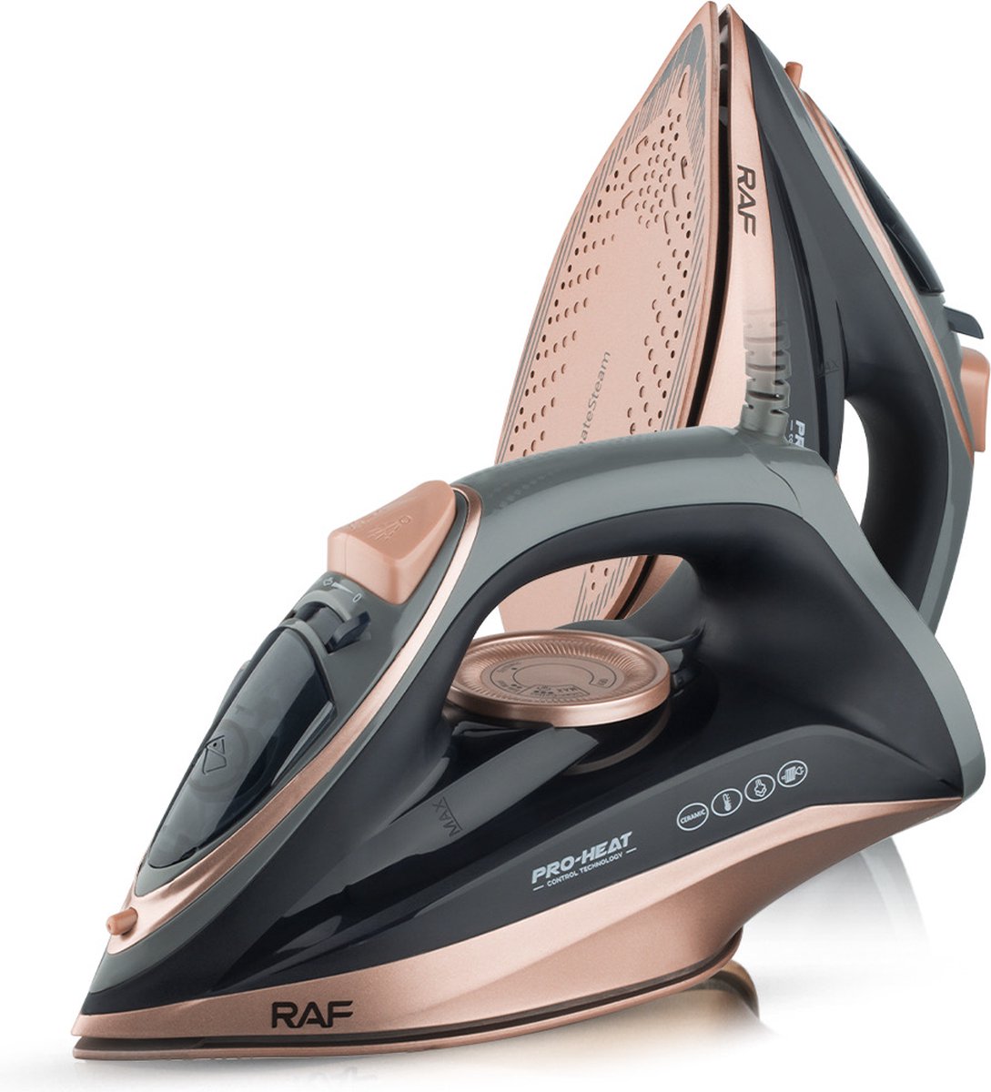 Ferro de engomar RAF R.1301 com Gerador de Vapor - Ferro a Vapor - Com Termostato - Vapor Vertical Possível - Ferros a Vapor - 1600W