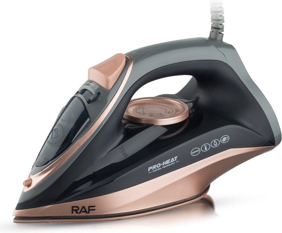 Ferro de engomar RAF R.1301 com Gerador de Vapor - Ferro a Vapor - Com Termostato - Vapor Vertical Possível - Ferros a Vapor - 1600W