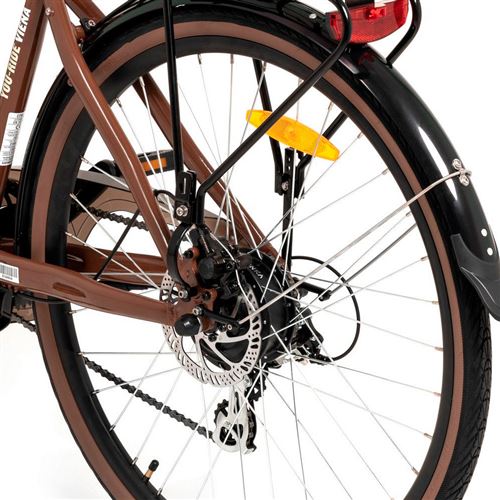 Bicicleta elétrica Viena roda 28” laranja