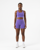 CONJUNTO COLAN CURTO + TOP FITNESS FUSION FEMININO ROXO L