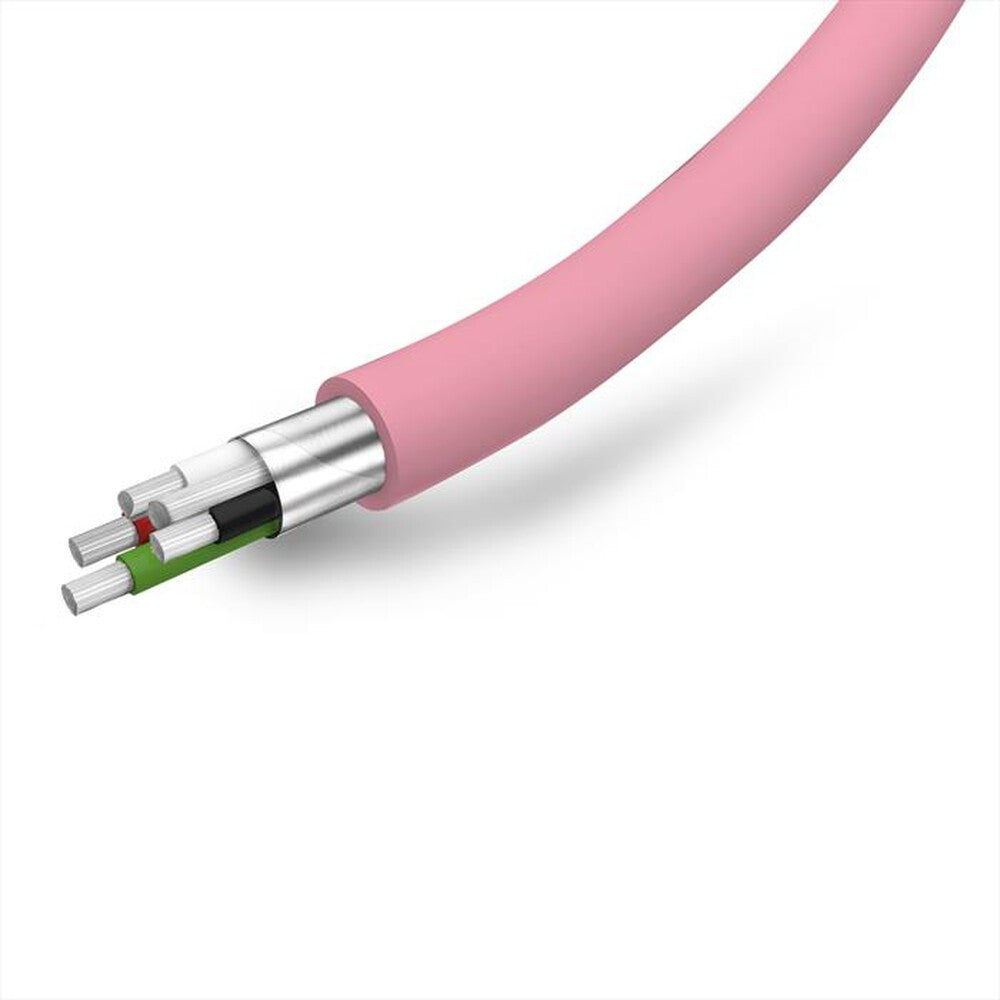 Cabo de dados e carregamento microUSB série Polo - rosa