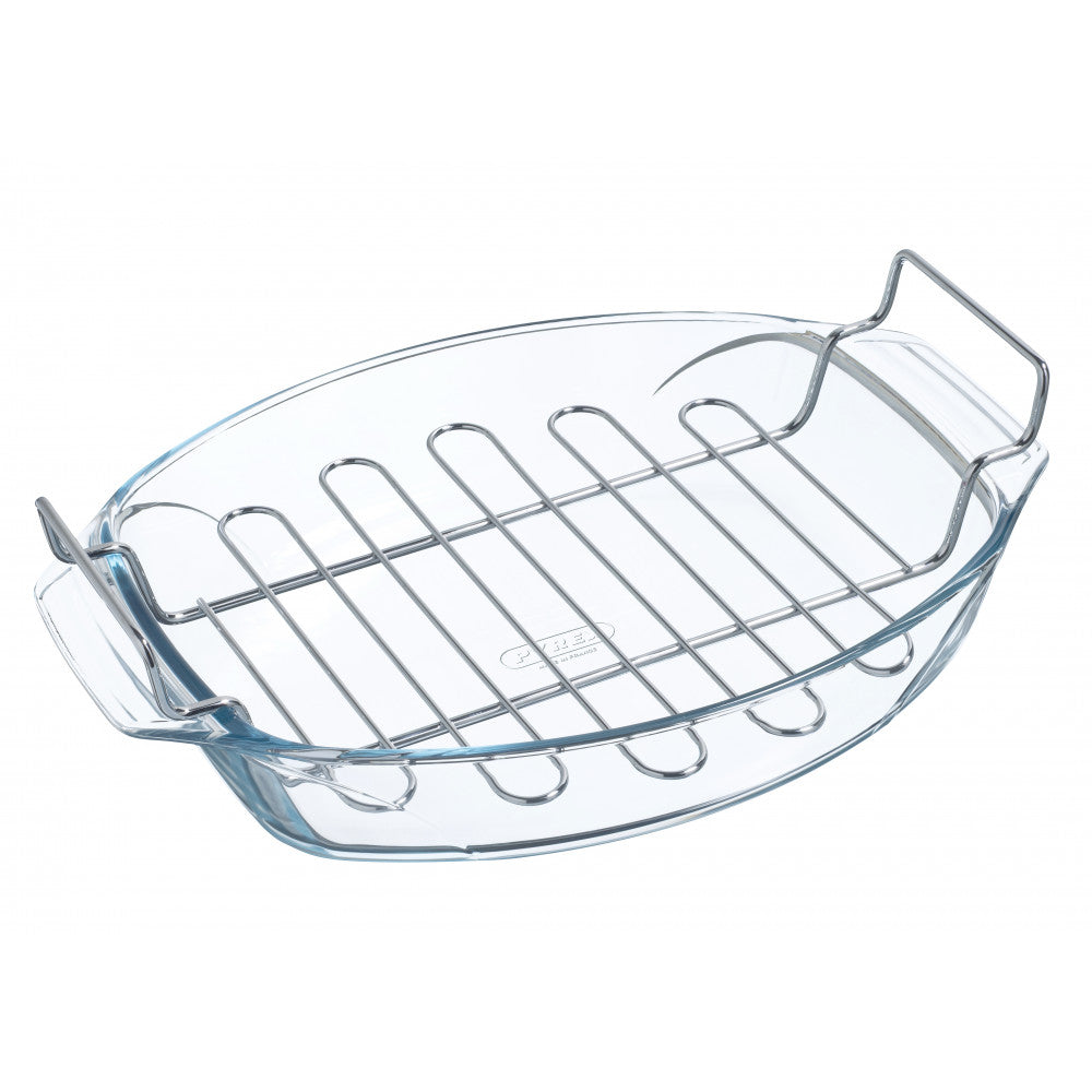 PYREX TRAVESSA OVAL 39x27 COM GRADE - 412U000/7043