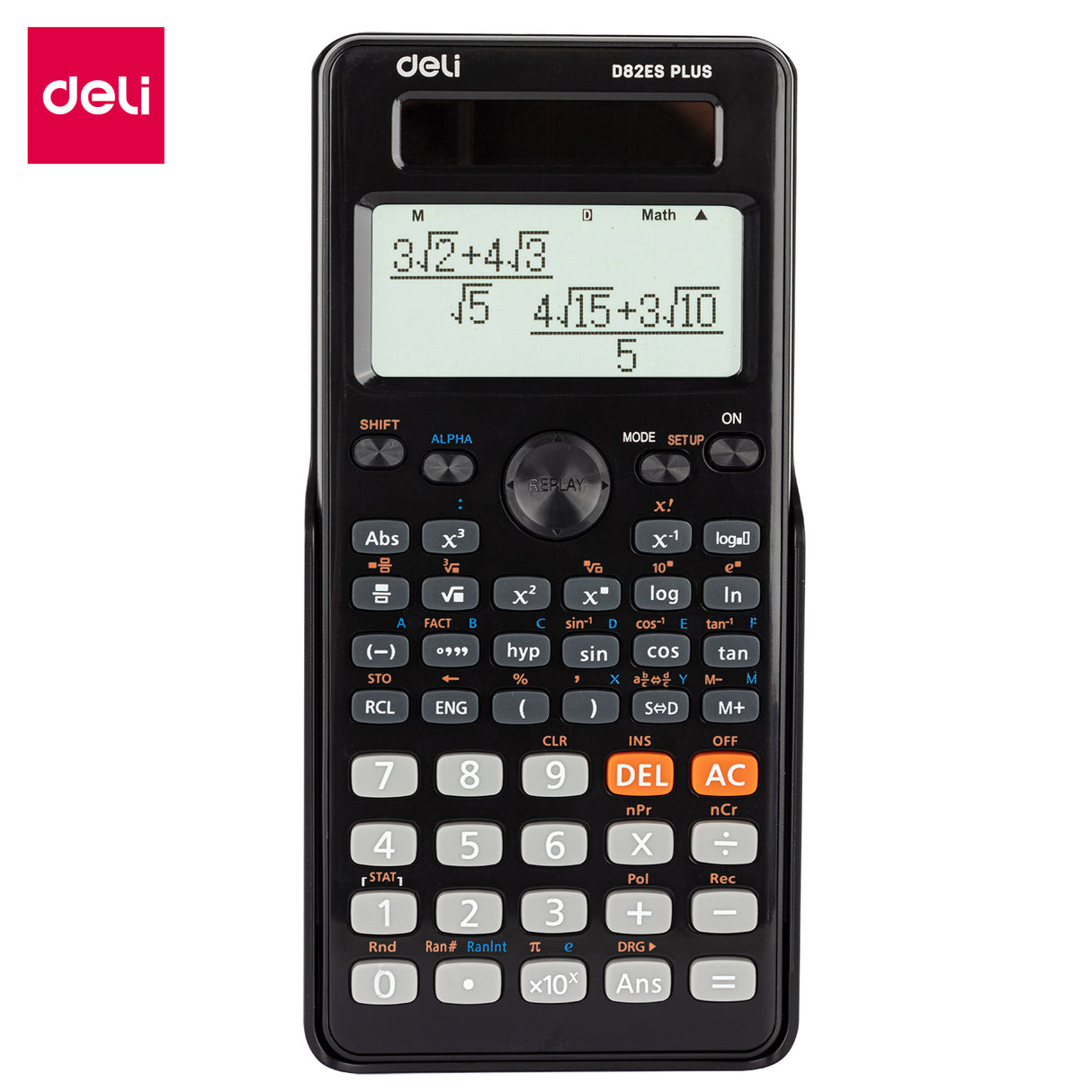 Calculadora Deli ED82ES (preto escuro)