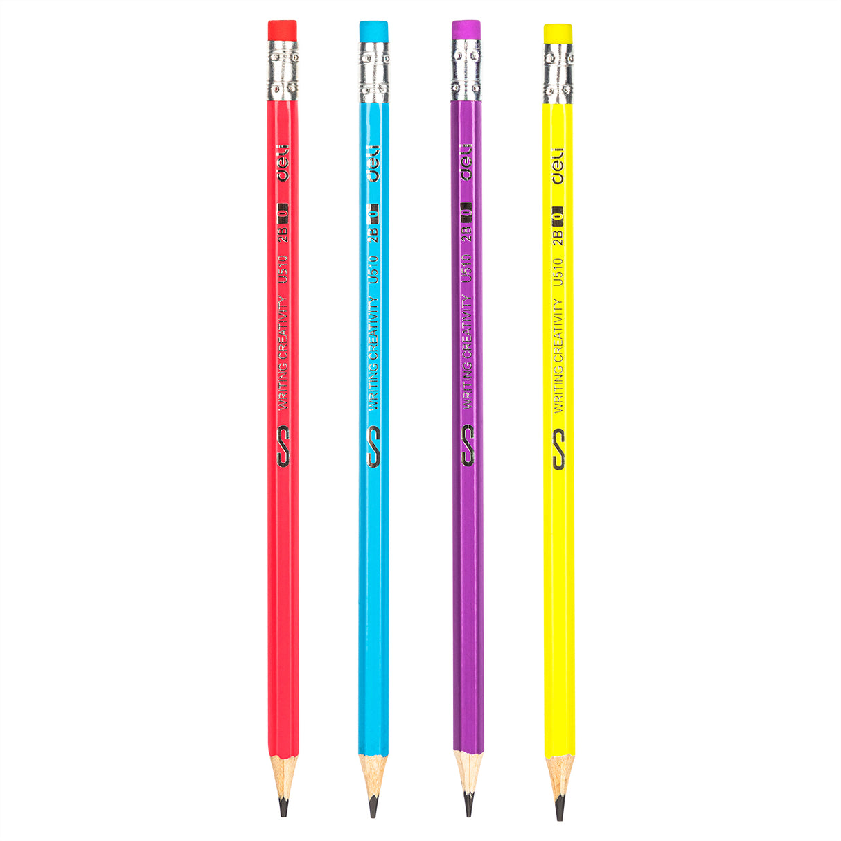 Lápis Deli EU51000-pitou cor sólida 2B (misto) (12 peças/caixa)