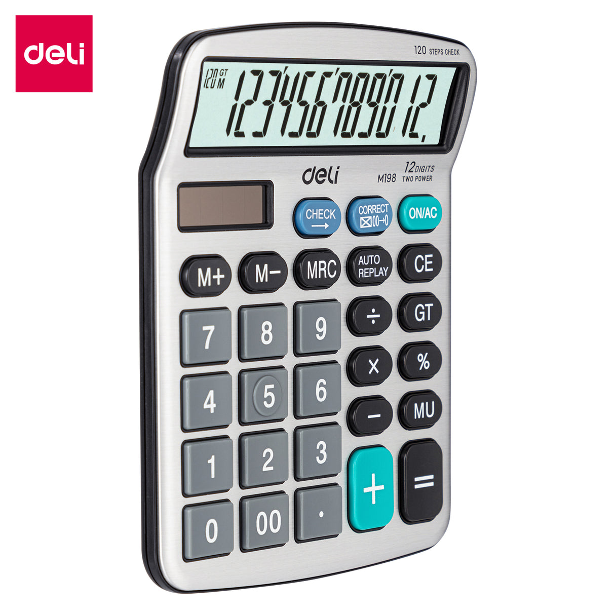 Calculadora de mesa Deli EM19810 (prata)