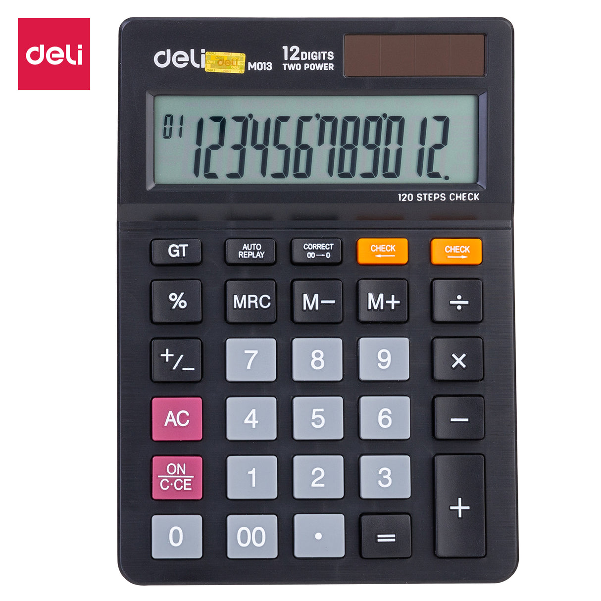 Calculadora de mesa Deli EM01320 (preta)