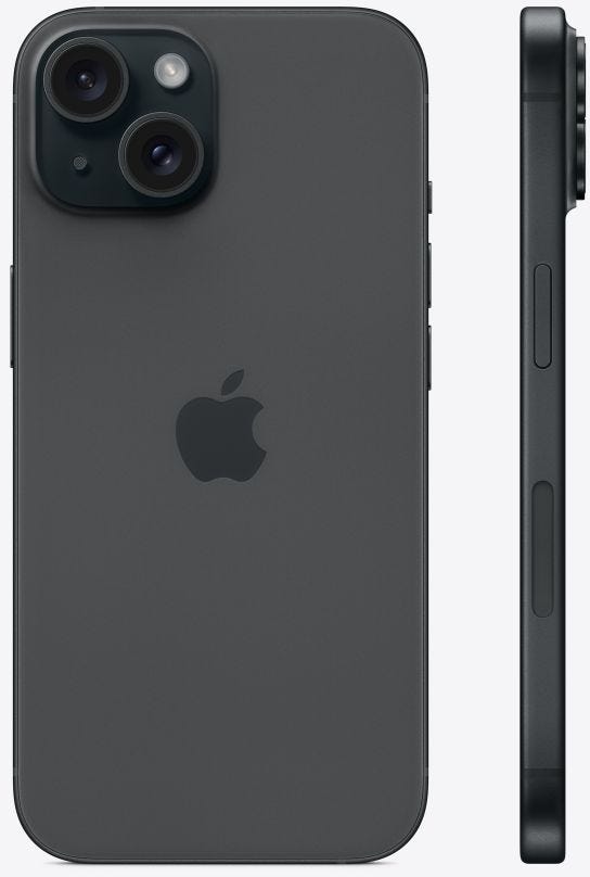 APPLE IPHONE 15 128GB BLACK MTP03