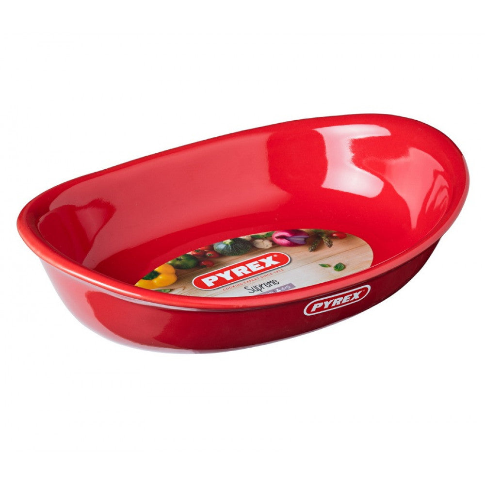 PYREX TRAVESSA OVAL VERMELHA 26x18/17LIT - SU26OR5/7246