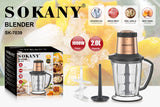 Processador de Alimentos Acrílico Sokany 2 Litros e motor de 1000W Sk-7039 - Chopper elétrico