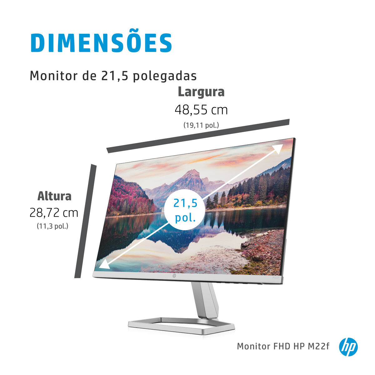 MONITOR 21,5' HP M22f FHD VGA/HDMI