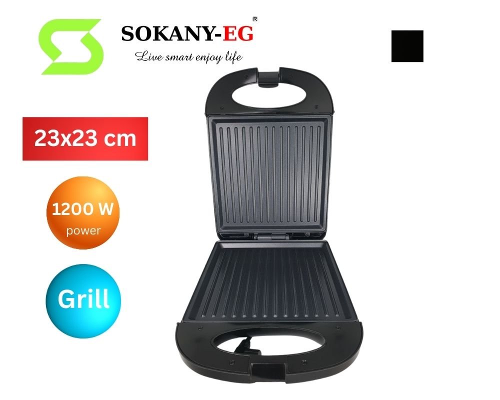 Sokany Jumbo Grill 1200W SK-08036 com revestimento antiaderente
