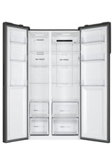 HAIER FRIGORIFICO SBS PRETO 504L HSR3918ENPB Instalação livre, No Frost, Luz Led, Classe E, Black, L x P x A (mm) 908x647x1775