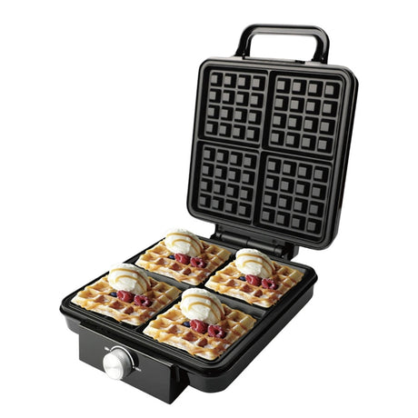 Torradeira de Waffle RAF R.2208 Preto 1500 W Torradeira de Waffle Resistente ao Calor de Qualidade Premium