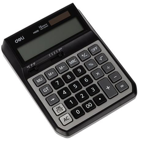 Calculadora de mesa Deli EM00820 (cinza prateado)