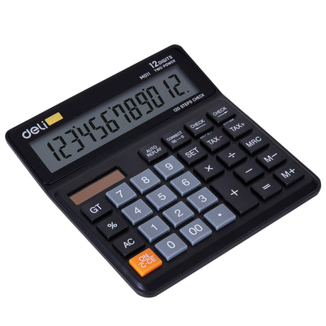 Calculadora de mesa Deli EM01120 (preta)