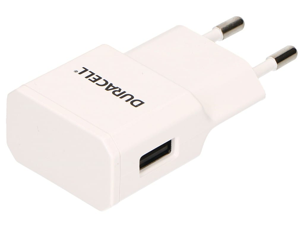 CARREGADOR USB-A 1A COR BRANCA DURACELL
