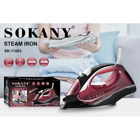 Ferro de engomar a vapor 2400W 360ml Tanque - SOKANY SK-11003