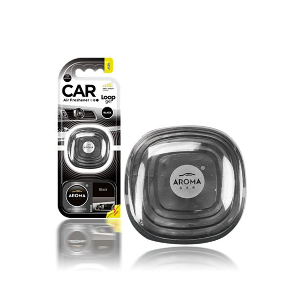 Ambientador de Carro Aroma Car LOOP Gel - Black