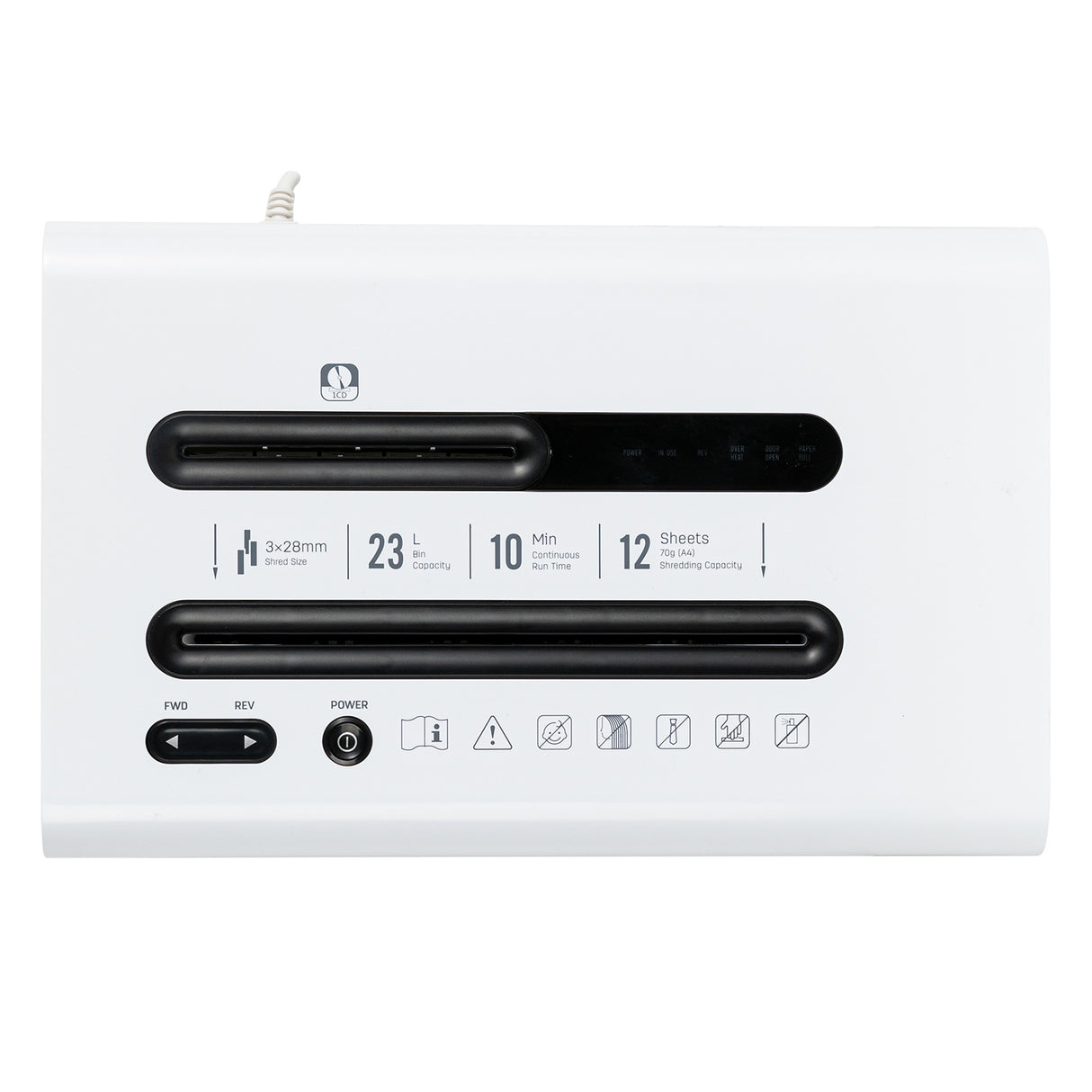 Trituradora de papel  Deli E9903-EU-Triturador (branco)