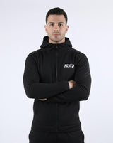CASACO DE POS TREINO PRETO FORWARD COM CAPUCHINHO-XL