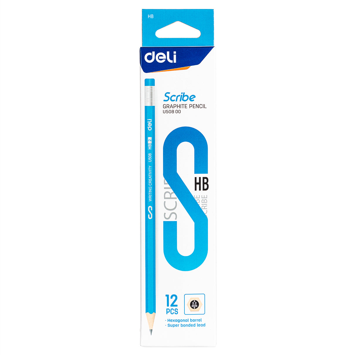 Lápis HB de cor sólida Deli EU50800-Pitou (misto) (12 peças/caixa)