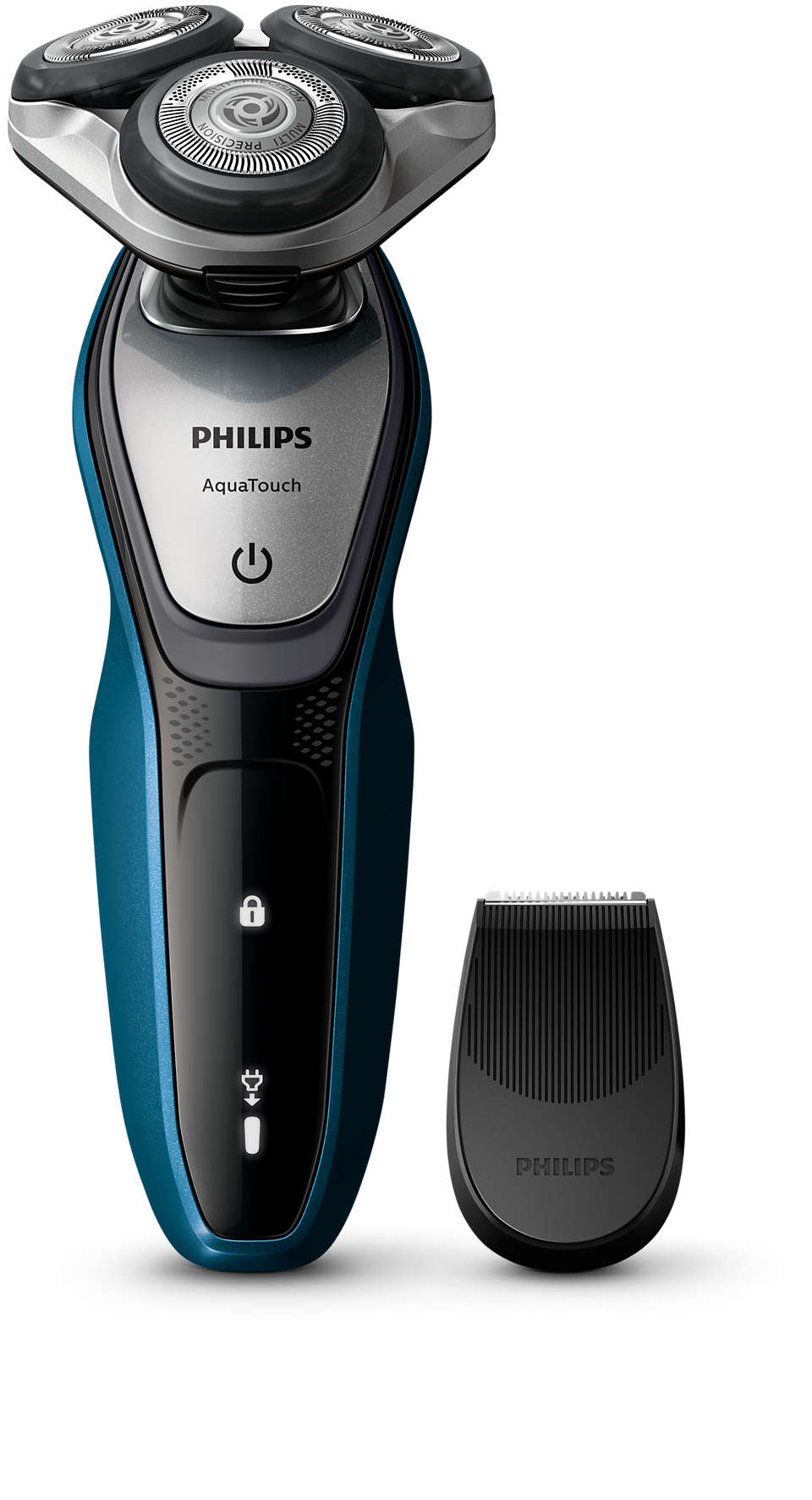 Philips Shaver Series 5000 AquaTouch Sistema de lâminas multiprecision molhadas e secas com aparador de precisão Smart Click - S5420/06