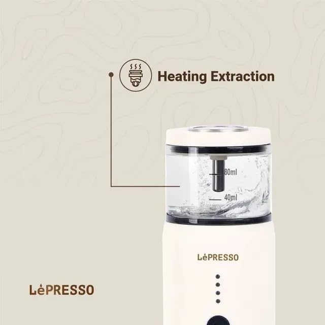 Máquina de Café Expresso Portátil LePresso Com Medidor Térmico - Branco