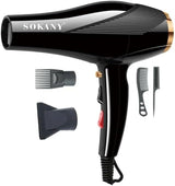 Secador de Cabelo Profissional 4-em-1 Sokany SK-2214 2600W, Preto