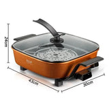 RAF 30cm Multifuncional Antiaderente Frigideira Frigideira Fogão Elétrico Panela Quente