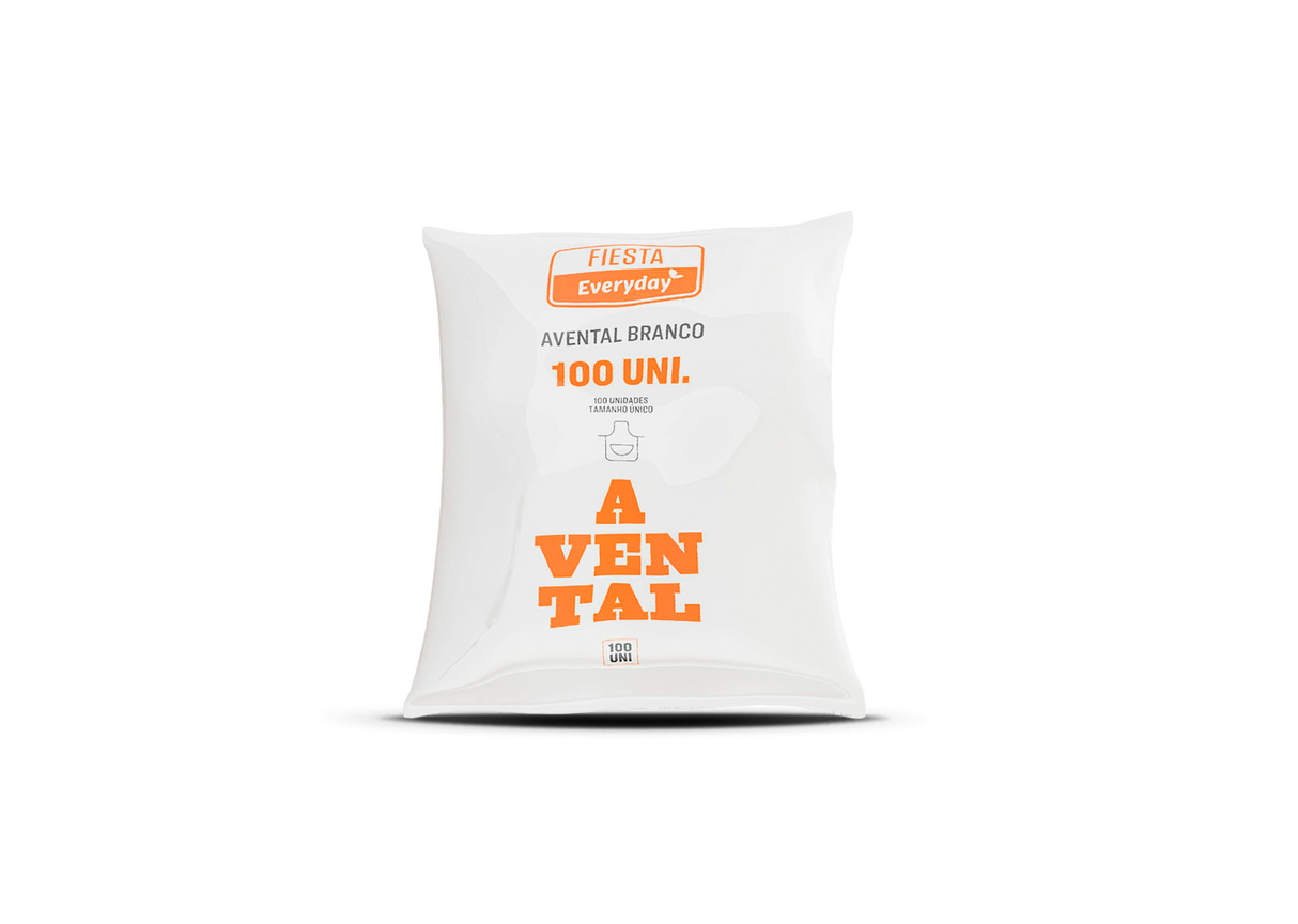 Avental Branco Descartável Fiesta Everyday 100pcs