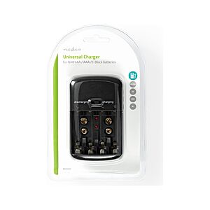 Carregador Pilhas Nedis Ni-MH/Ni-CD AA/AAA/9V Preto