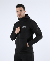CASACO DE POS TREINO PRETO FORWARD COM CAPUCHINHO-M