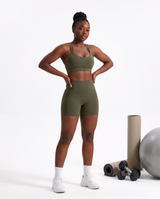 CONJUNTO COLAN CURTO + TOP  FITNESS FUSION FEMININO VERDE L