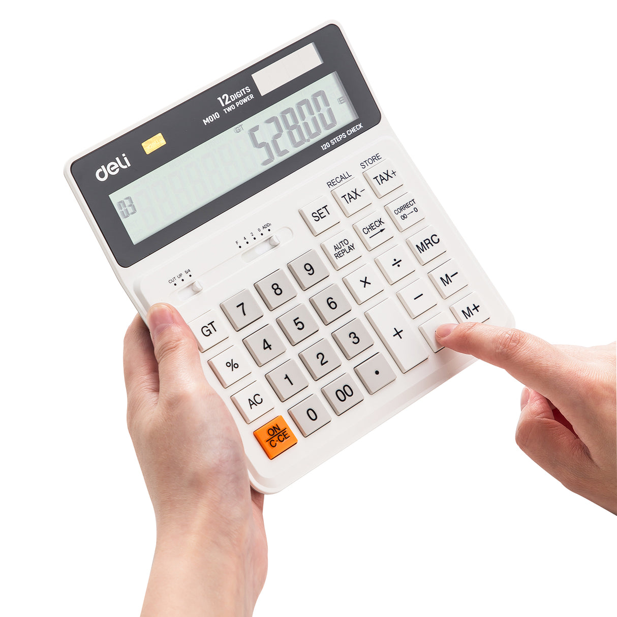 Calculadora de mesa Deli EM01010 (branca)