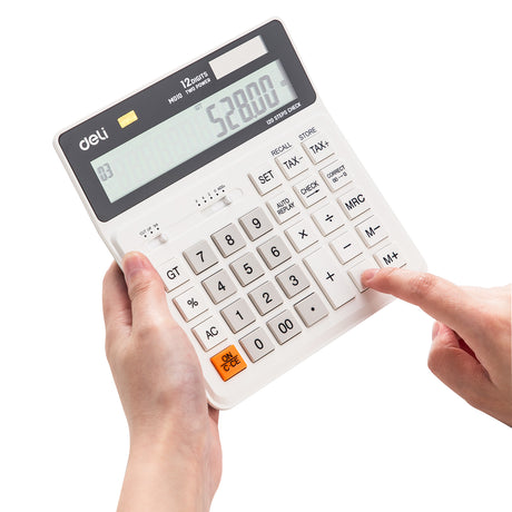 Calculadora de mesa Deli EM01010 (branca)