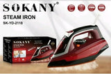 Ferro de Passar Roupas 2200 Watts 480ml - SOKANY SK-YD-2118R Vermelho