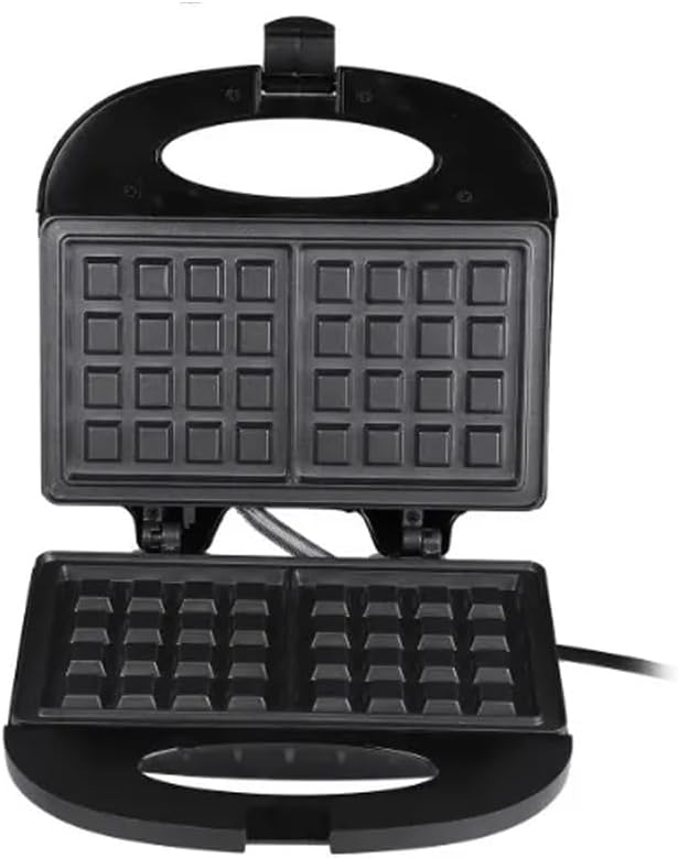 Máquina de fazer galetes Waffles  Sokany 750 W para Waffles Individuais, Batatas Fritas, Chaleiras Keto com Superfícies Antiaderentes e Fáceis de Limpar (SK-114)