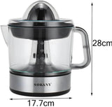 Espremedor de frutas cítricas SOKANY JE-623D com capacidade de 700ml e rotação em duas direções